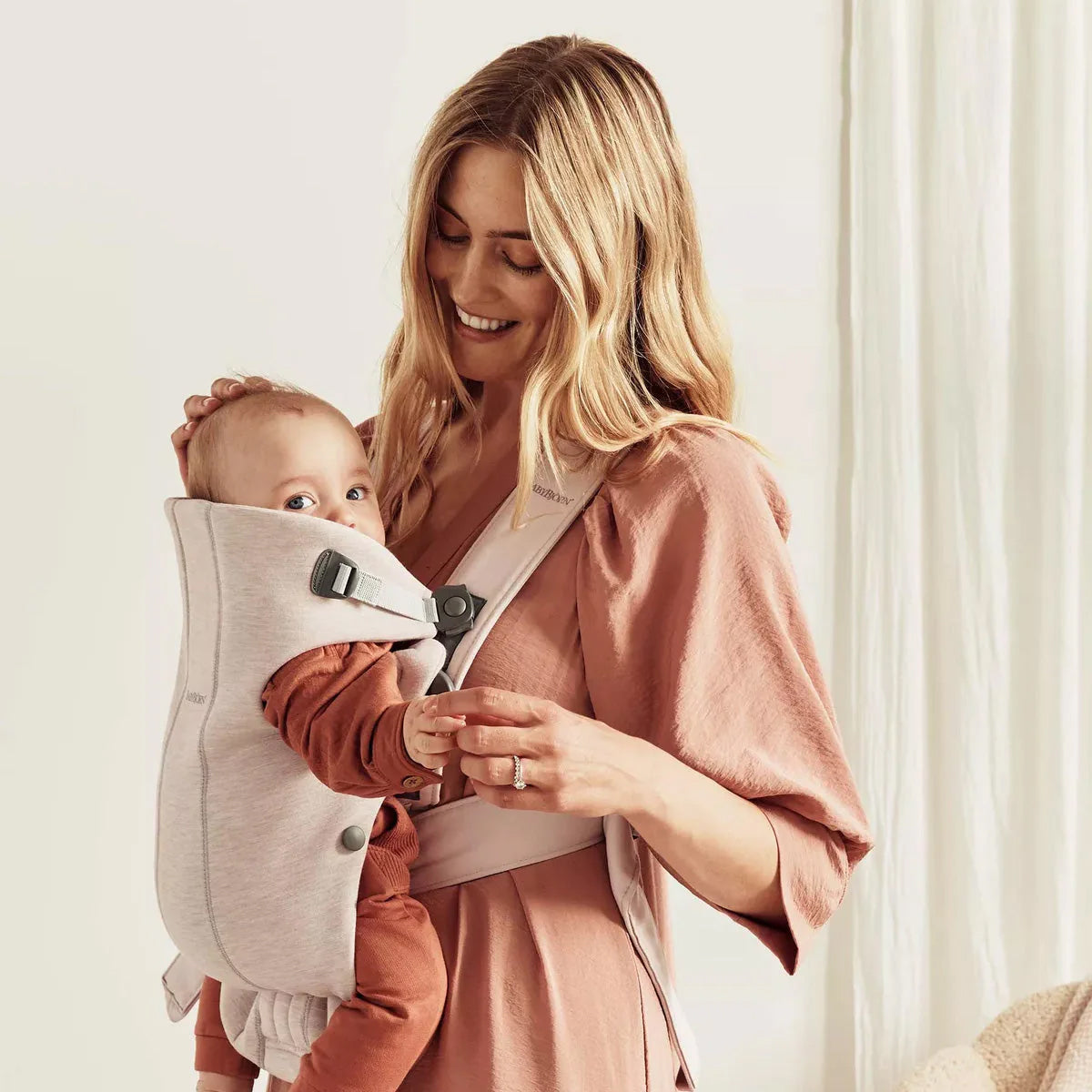 Woman with Baby in Babybjorn Baby Carrier