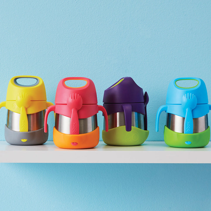 steel food storage containers on display b.box