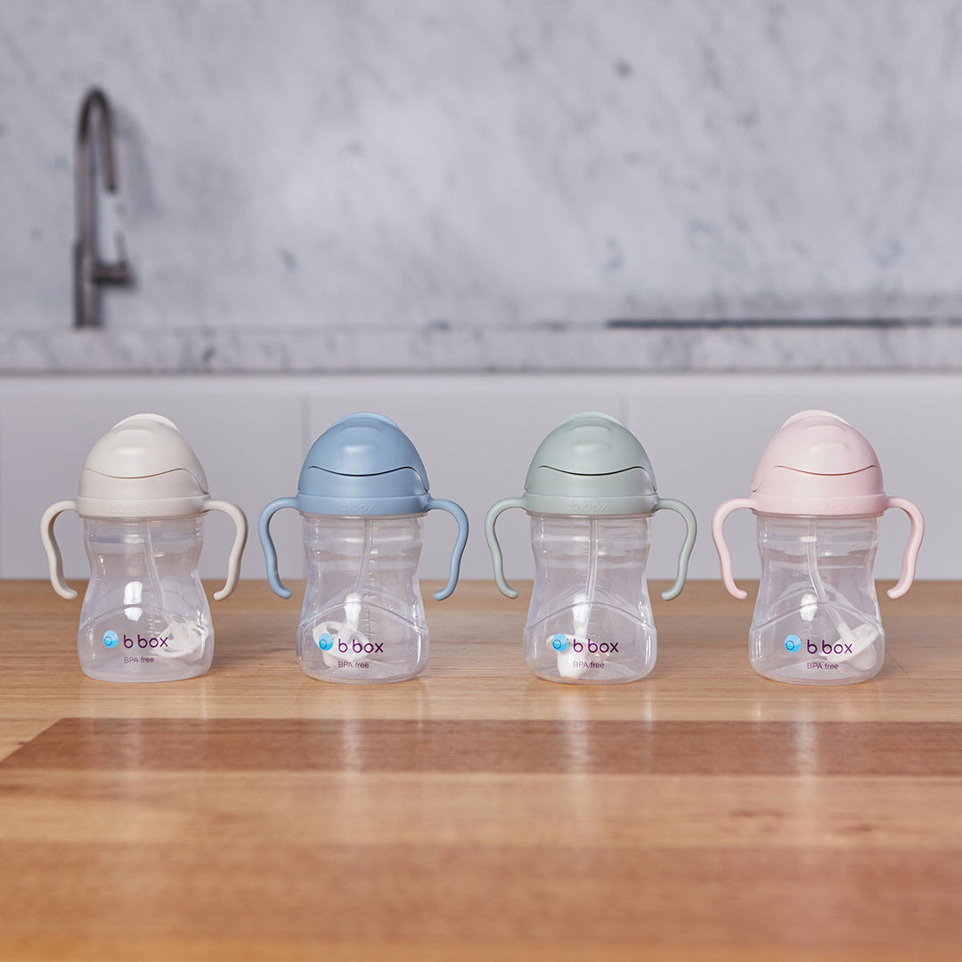 b.box straw sippy cup lineup display