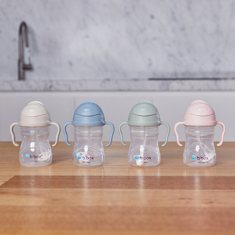 b.box straw sippy cup lineup display