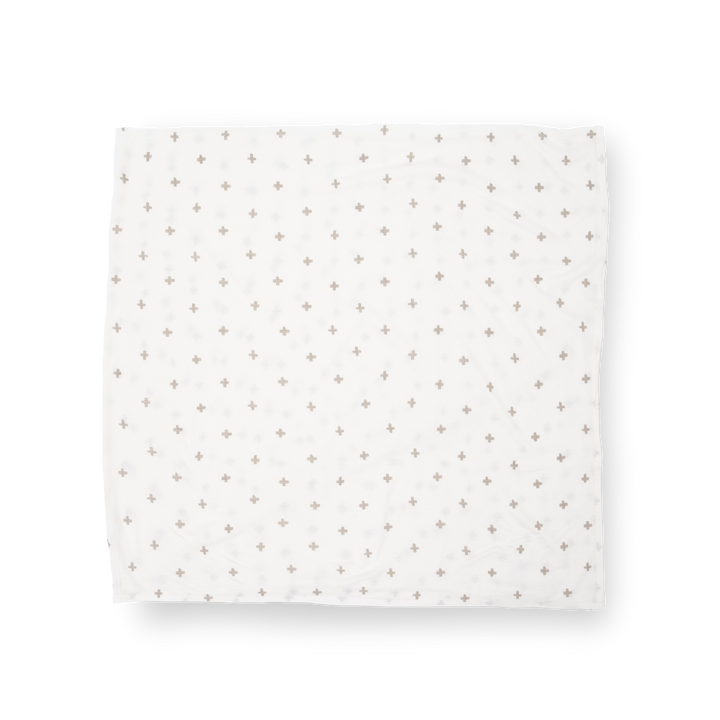 Little Unicorn Stretch Knit Swaddle Blanket 2 Pack - Grey Cross, breathable muslin swaddle blankets