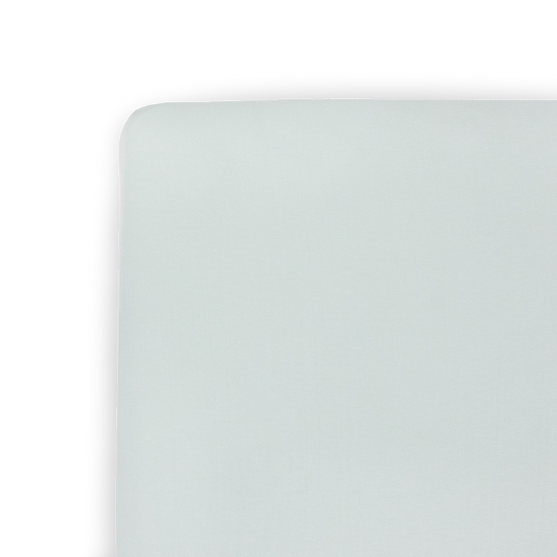 Little Unicorn Stretch Knit Crib Sheet in Frost Green, soft and breathable crib sheets for a cozy nursery.