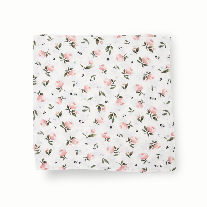 Little Unicorn Stretch Knit Swaddle Blanket 2 Pack - Watercolor Rose, breathable muslin swaddle blankets