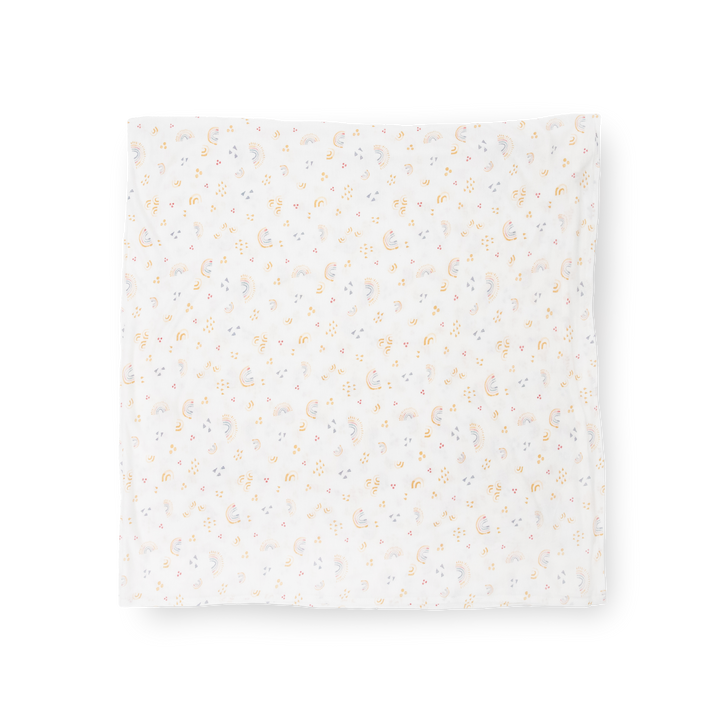 Little Unicorn baby blankets, Stretch Knit Swaddle Blanket 2 Pack - Rainbows, soft and breathable for newborns