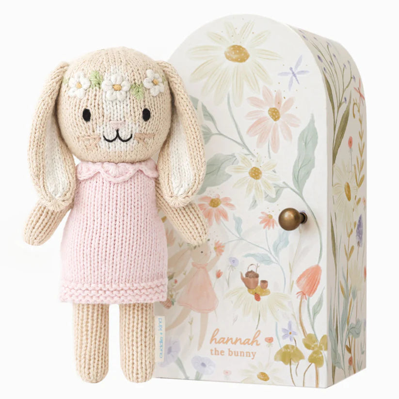 Sweet snuggles await with the Cuddle + Kind Tiny Animals Hannah the Bunny stuffed animals for little ones.