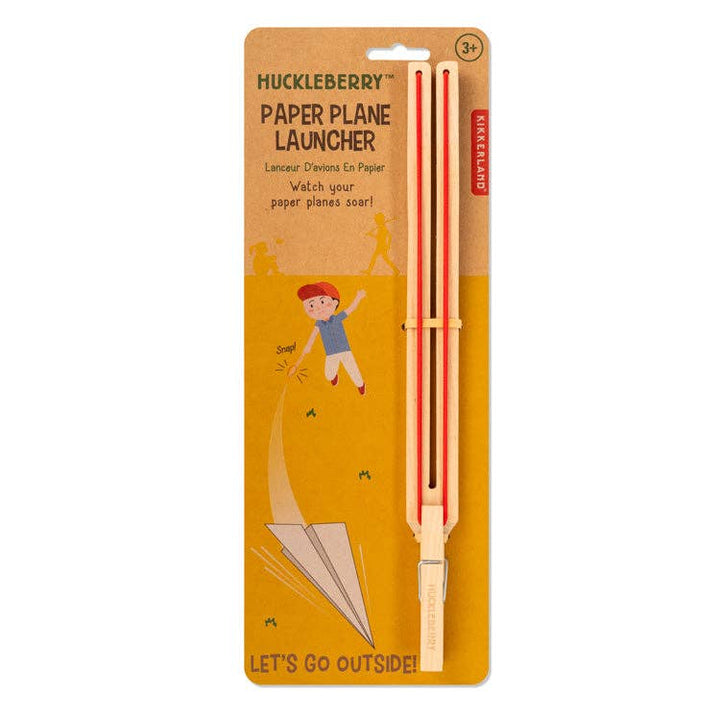 Huckleberry Paper Plane Launcher children's outdoor toy in package