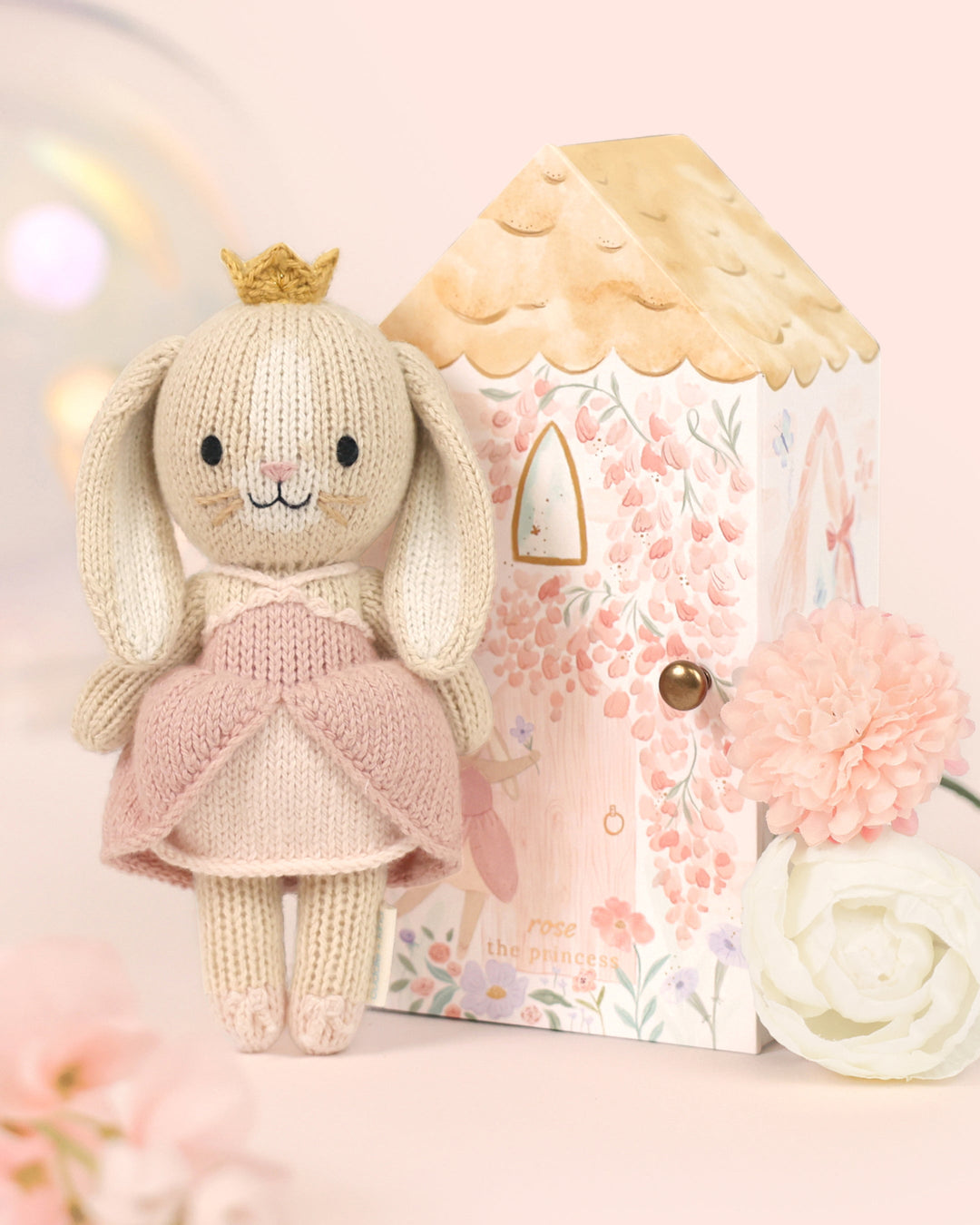 Tiny Rose the Princess plush doll by Cuddle + Kind, handmade in Peru