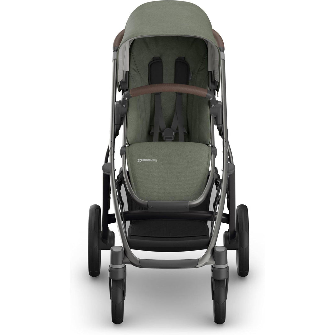 Front view Evelyn Uppababy Vista V3 Stroller, toddler stroller with adjustable seat
