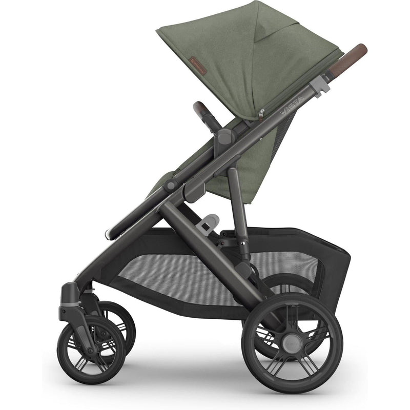 Left side view Evelyn Uppababy Vista V3 Stroller, infant stroller with smooth ride