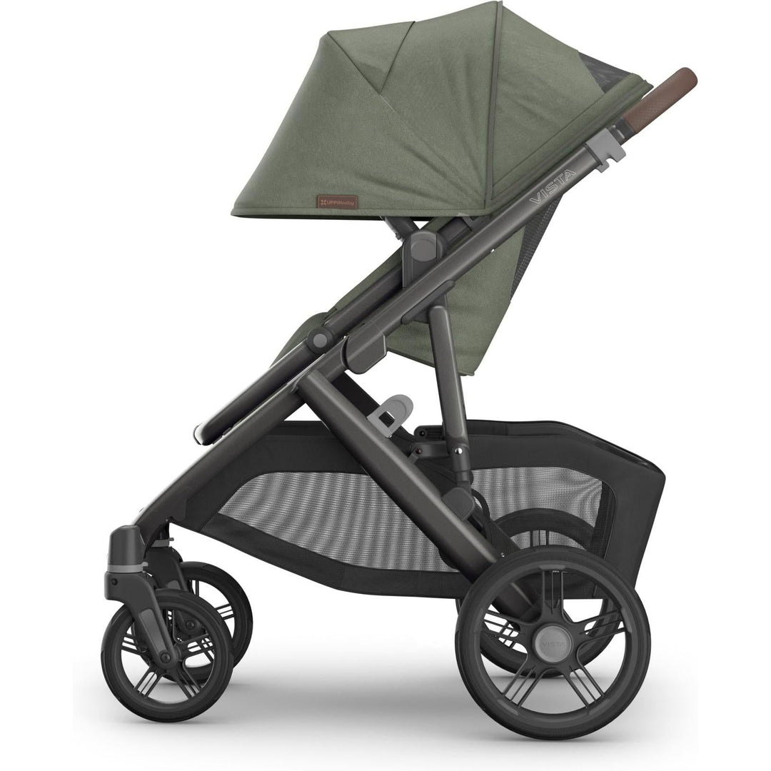 Left side with canopy Evelyn Uppababy Vista V3 Stroller, modular stroller for convenience
