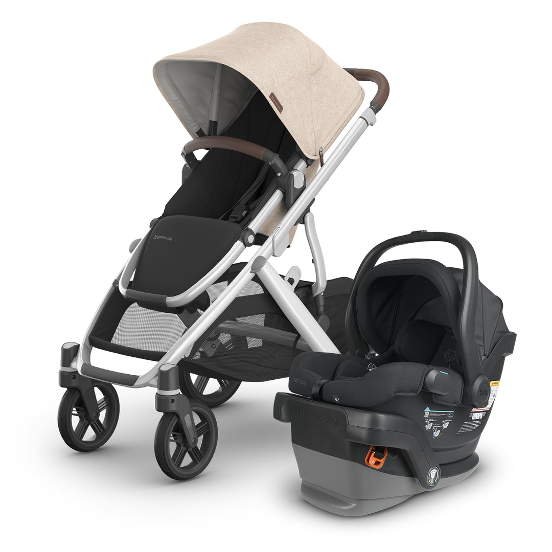 UPPA baby Vista V3 and Mesa V2 in Declan and Jake travel system