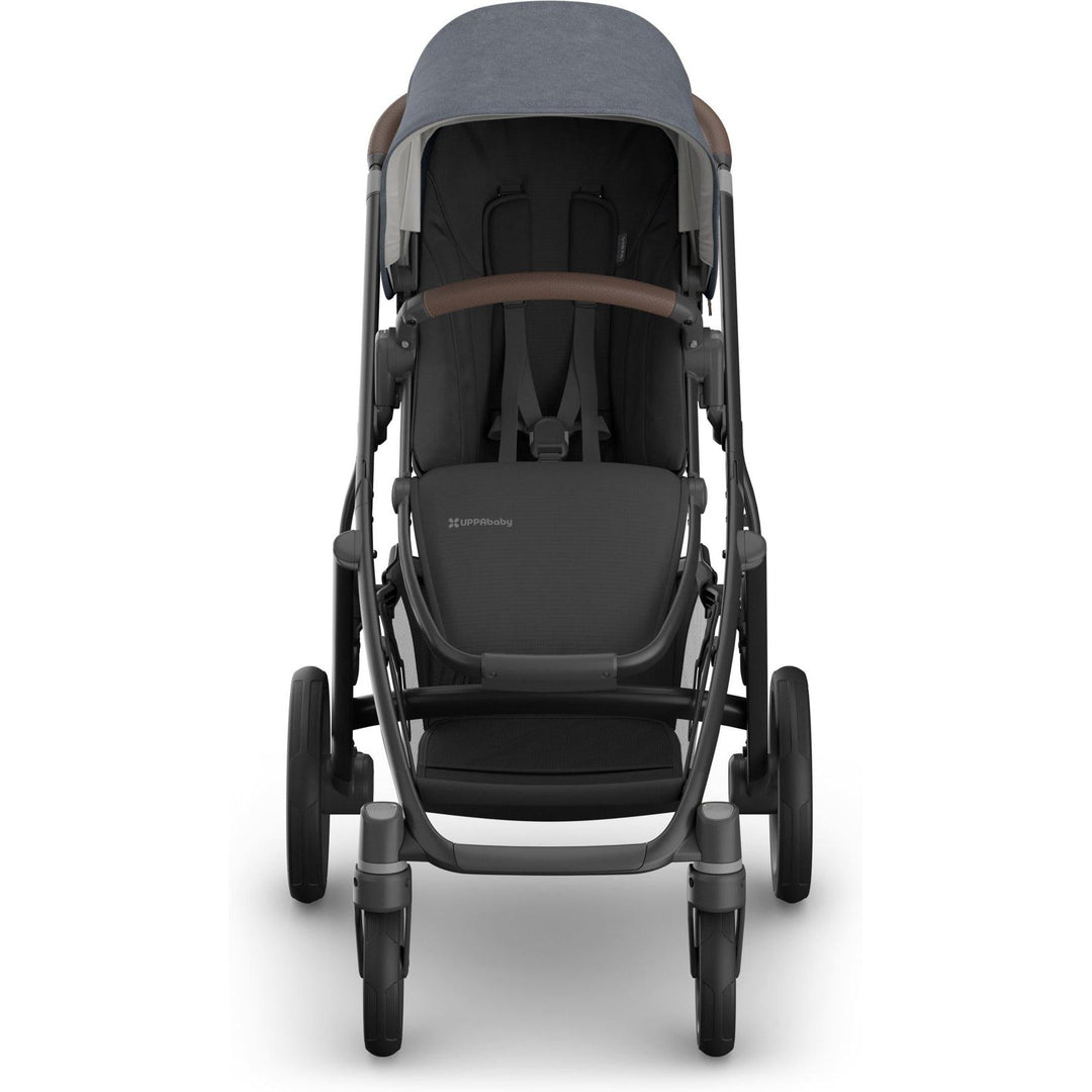 Front view Julian Uppababy Vista V3 Stroller, toddler stroller with adjustable seat