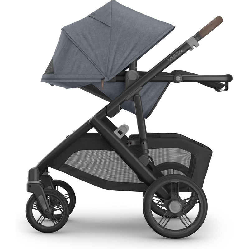 Reversed reclined with sunshade Julian Uppababy Vista V3 Stroller, single to double stroller