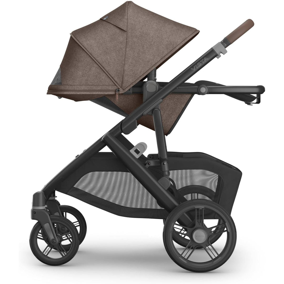 Reversed reclined with sunshade Owen Uppababy Vista V3 Stroller, single to double stroller