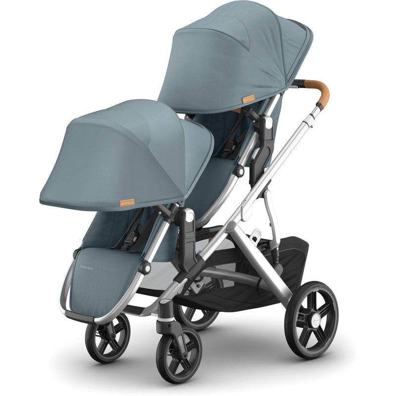 Double sunshade view Callum UPPAbaby Rumbleseat V3, stroller seat travel system for safety