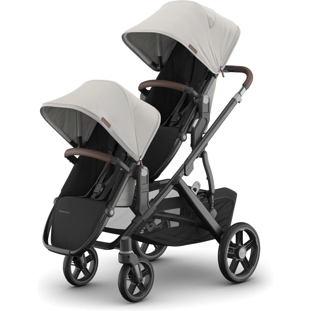 Double setup Savannah UPPAbaby Rumbleseat V3, stroller for growing families with sunshade