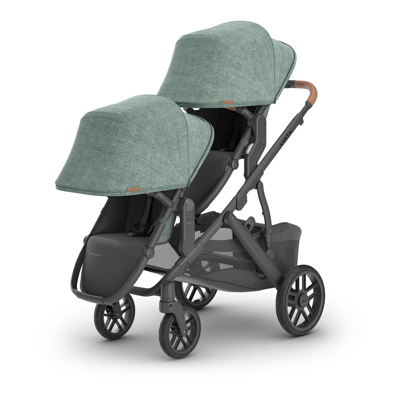 UPPAbaby Vista V2 doble stroller with rumble seats in Gwen