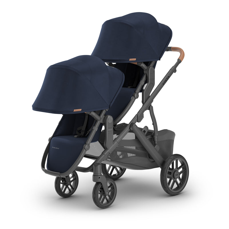 UPPAbaby Noa Vista V2 best twin stroller with navy rumble seats