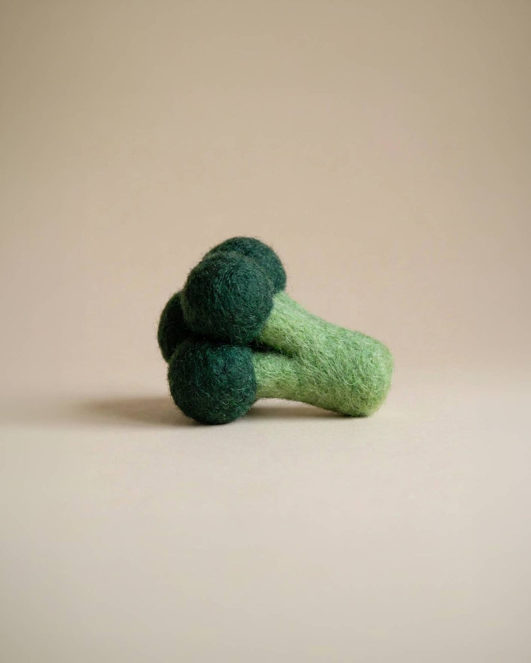 Kaddu Felt Broccoli Vegetable Play Food, handmade wool toy for toy kitchens