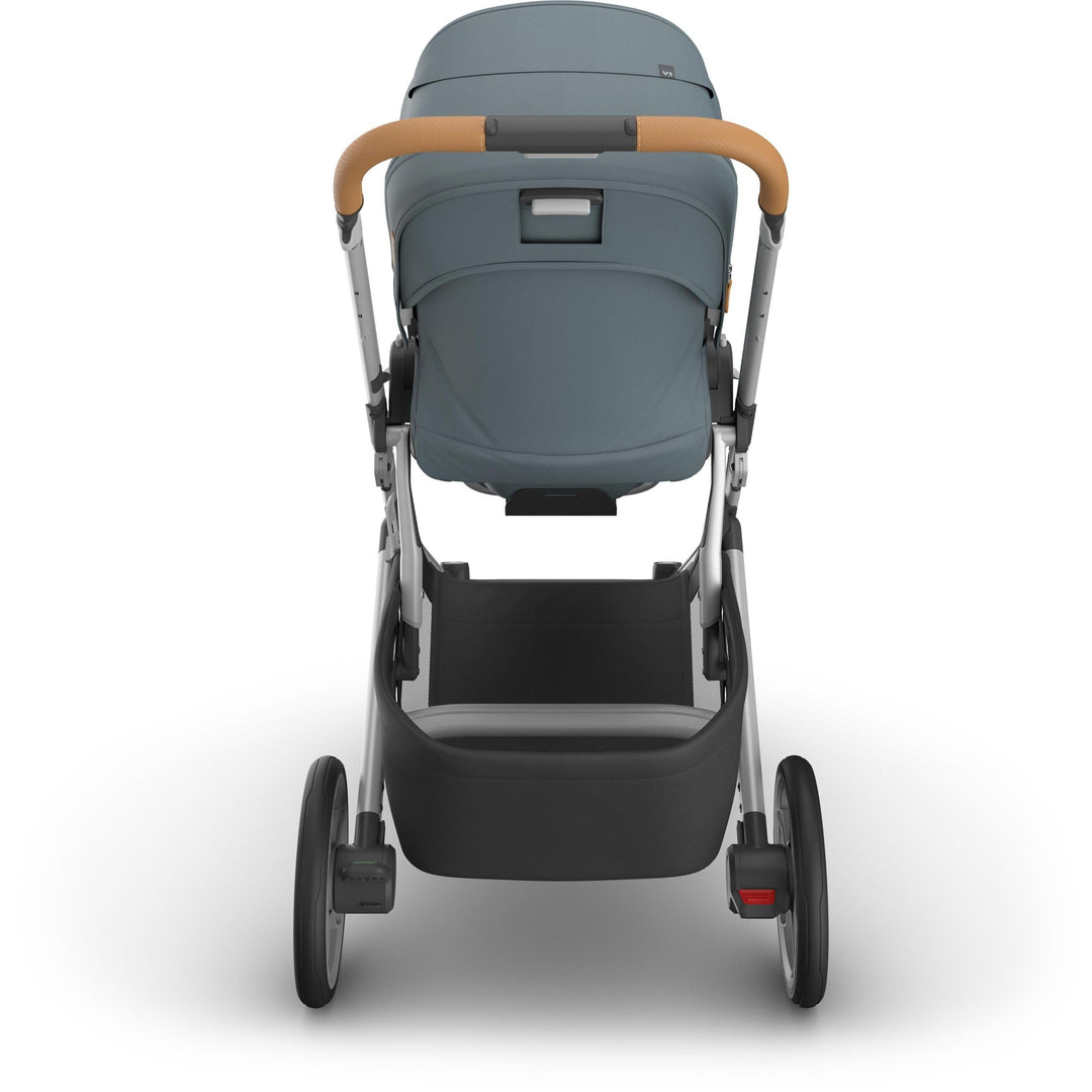 Back of uppababy cruz v3 in Callum finish, designed as the safest and most reliable stroller for daily use