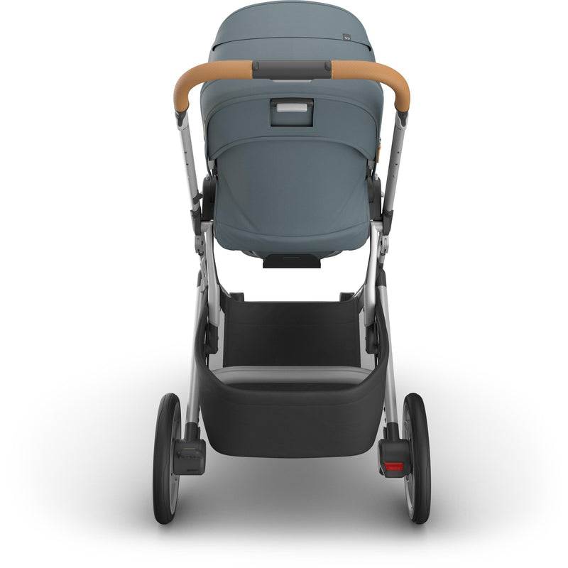 Back of uppababy cruz v3 in Callum finish, designed as the safest and most reliable stroller for daily use