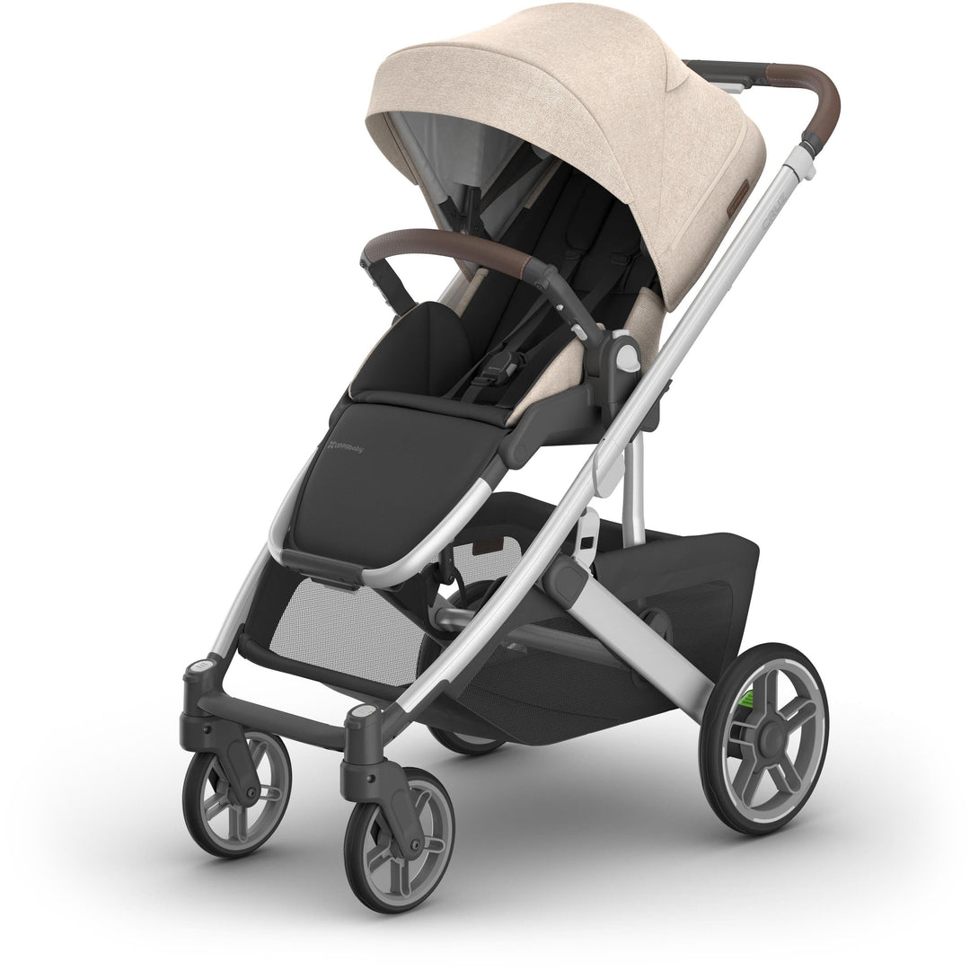 Elegant Declan fabric on Uppababy cruz v3 shown in 3Q left hero angle, featuring premium fabrics and modern baby stroller design