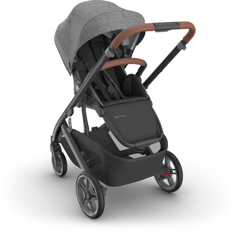 Reversed seat setup of Uppababy Cruz V3 Stroller Greyson, perfect stroller for growing families with flexible configurations