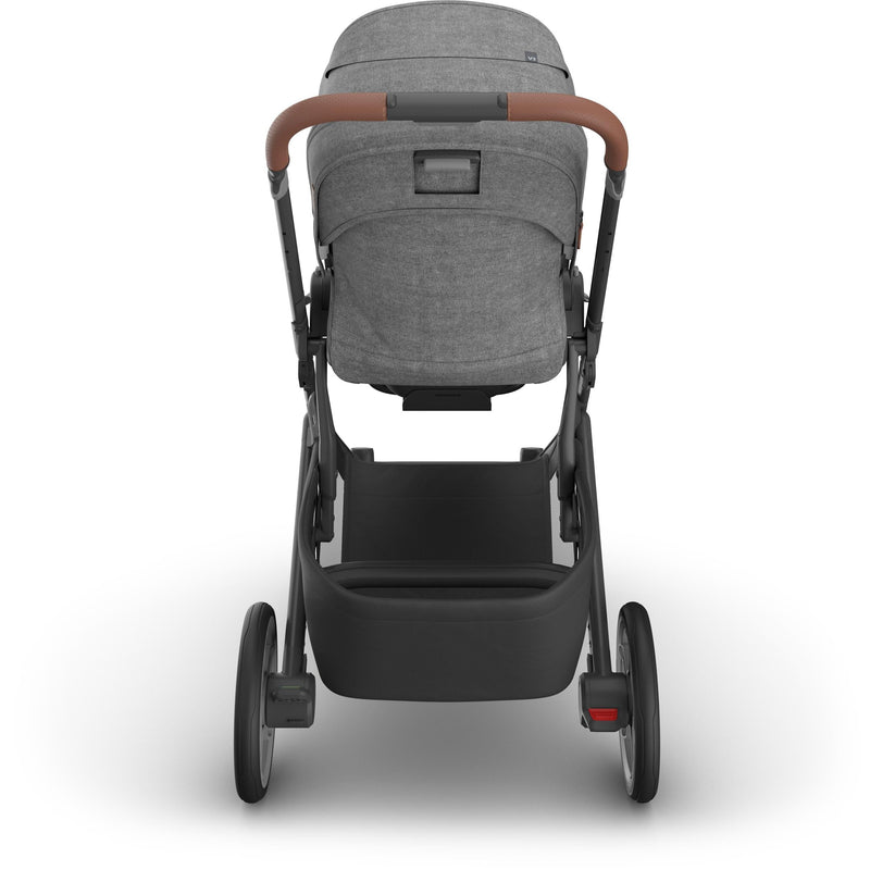 Back view of uppababy Cruz V3 Stroller Greyson, designed as the safest stroller choice for modern families