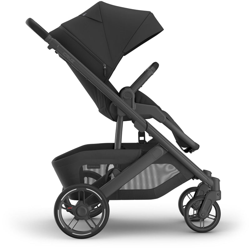 Right side profile of Uppababy Cruz V3 Stroller Jake, showcasing travel system stroller versatility and safe design