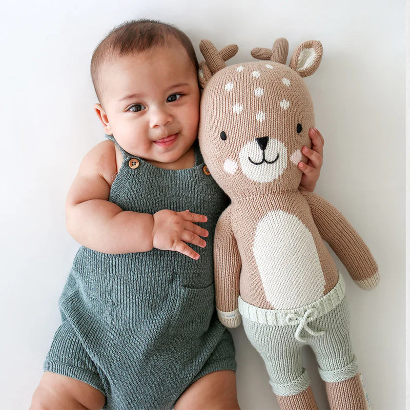 Charming Cuddle + Kind Elliot the Fawn is a soft plush toy that brings smiles all day.