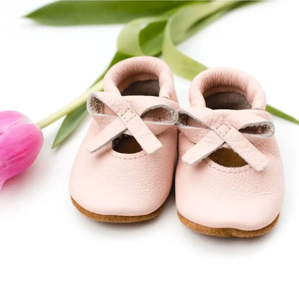 Ballet bow flats rose Blush by StarryKnight for Baby 
