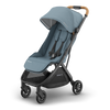 UPPAbaby Minu V3 Dillan stroller, left-side hero shot. A top choice for parents needing a lightweight and stylish option.