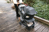 Travel stroller UPPAbaby Minu V3 Greyson, top view, sleek and easy to maneuver.