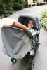 UPPAbaby Minu V3 Greyson baby stroller, reclining seat and spacious storage basket.