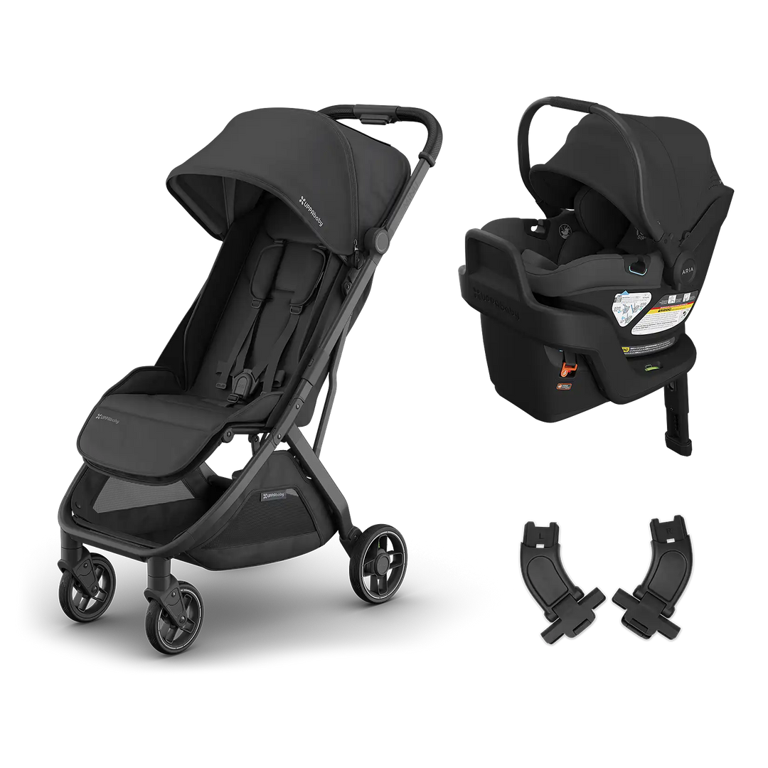 UPPAbaby minu v3 aria v2 family infant travel system in jake black
