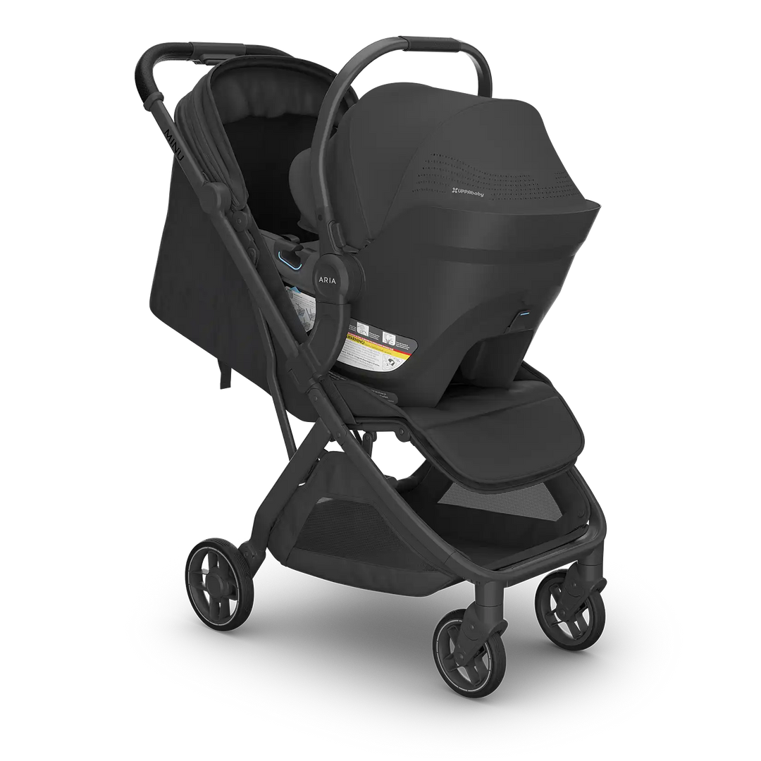 ultra lightweight baby car seat aria v2 on minu v3 single stroller frame uppababy black