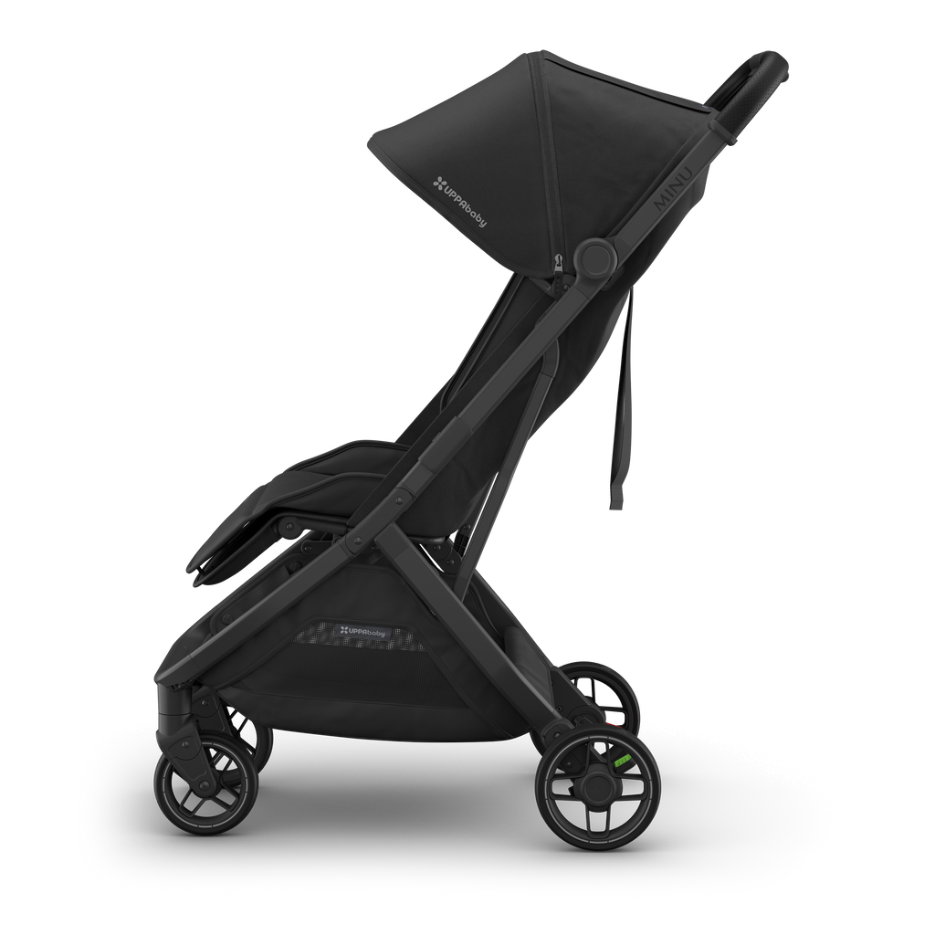 Side view of UPPAbaby Minu V3 Jake stroller in Jake, perfect for toddlers on the go.