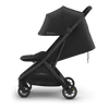 Side left features of UPPAbaby Minu V3 Jake in Jake, a baby stroller designed for ultimate convenience.