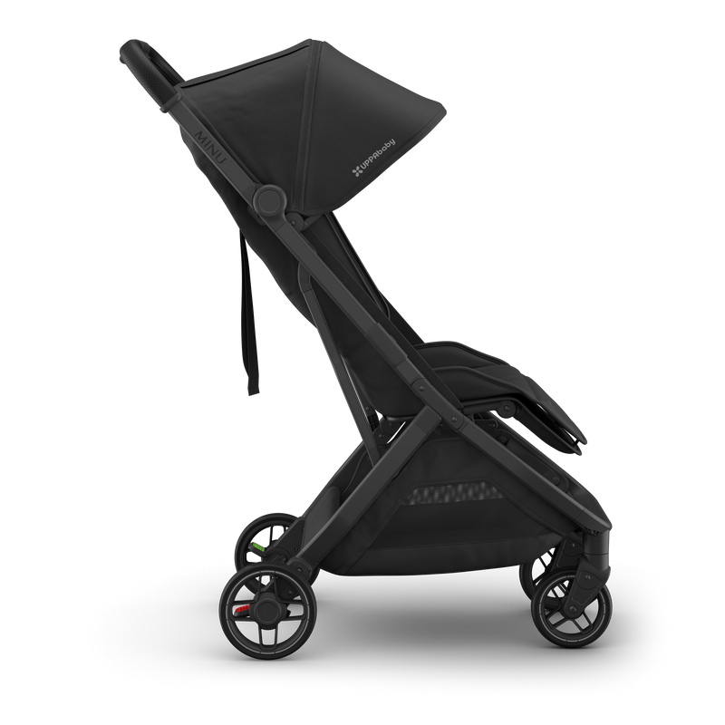 UPPAbaby Minu V3 Jake side view in Jake Ð lightweight stroller for your strolls and adventures.