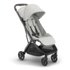 UPPAbaby Minu V3 Savannah Ð great for strolling, seen in a sleek 3-quarter view.