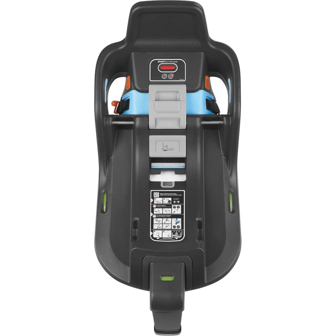 Red indicator on Uppababy Aria V2 Base demonstrates incorrect setup, ensuring parents install this baby car seat safely every time.