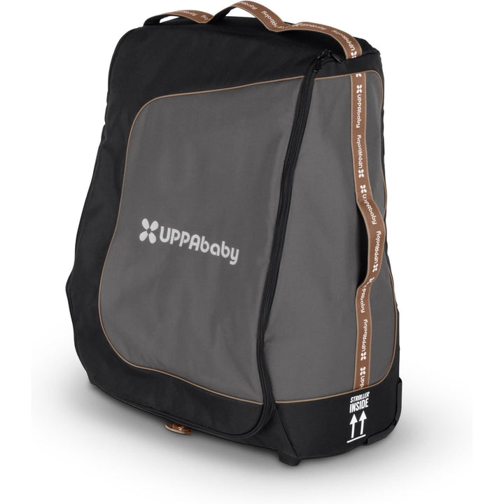 UPPAbaby Kona Travel Bag, left three-quarter view of luggage-grade stroller travel bag