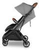 Side view of Saddle UPPAbaby Minu V3 Bumper Bar Ð Accessorize your lightweight stroller with this stylish and functional bumper bar in saddle.