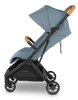 Side view of Sand UPPAbaby Minu V3 Bumper Bar Ð Make your lightweight stroller more comfortable with this stylish and functional bumper bar.