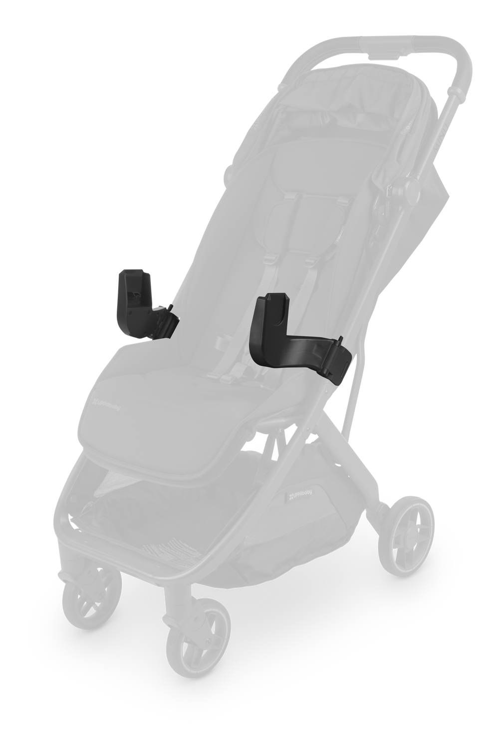 Streamline your travel stroller experience with UPPAbaby Minu V3 Car Seat Adapters in Grey.