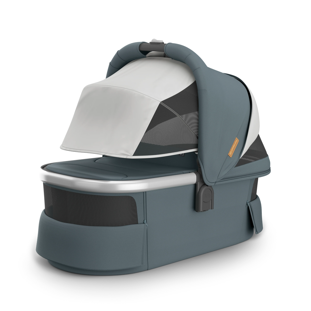 Uppa baby V3 bassinet for baby in Callum blue