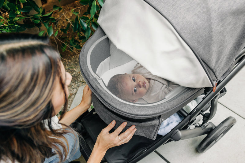 Uppababy V3 bassinet for newborn in Greyson