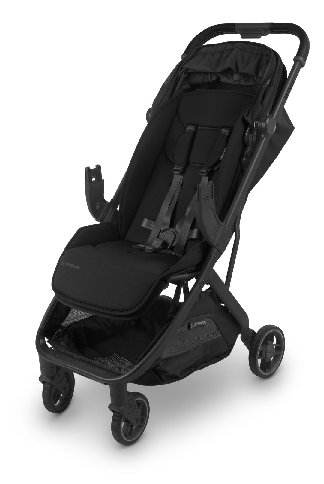 Travel-ready UPPAbaby Minu V3 Car Seat Adapters, offering a seamless connection for your baby stroller.