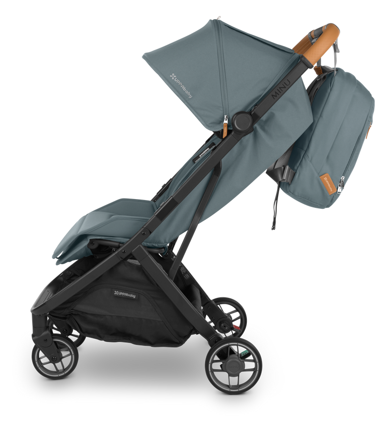 UPPAbaby Minu V3 in Dillan, a compact stroller designed for convenience and comfort.