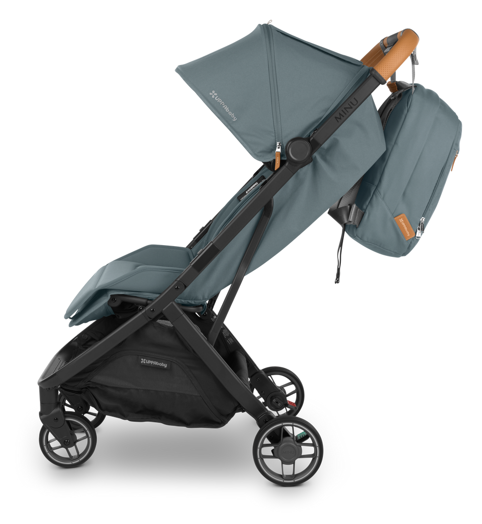 UPPAbaby Minu V3 in Dillan, a compact stroller designed for convenience and comfort.